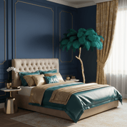 Auxo - Ostrich Feather and Brass Floor Lamp