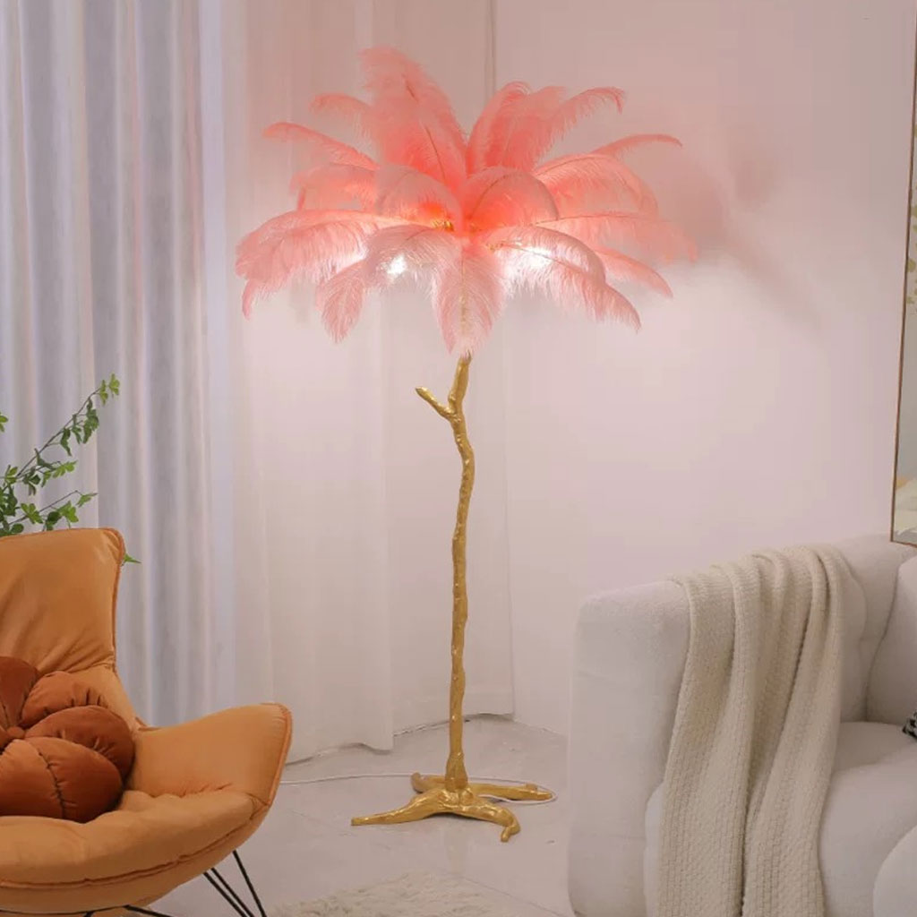 Phoinike - Ostrich Feather Floor Lamp