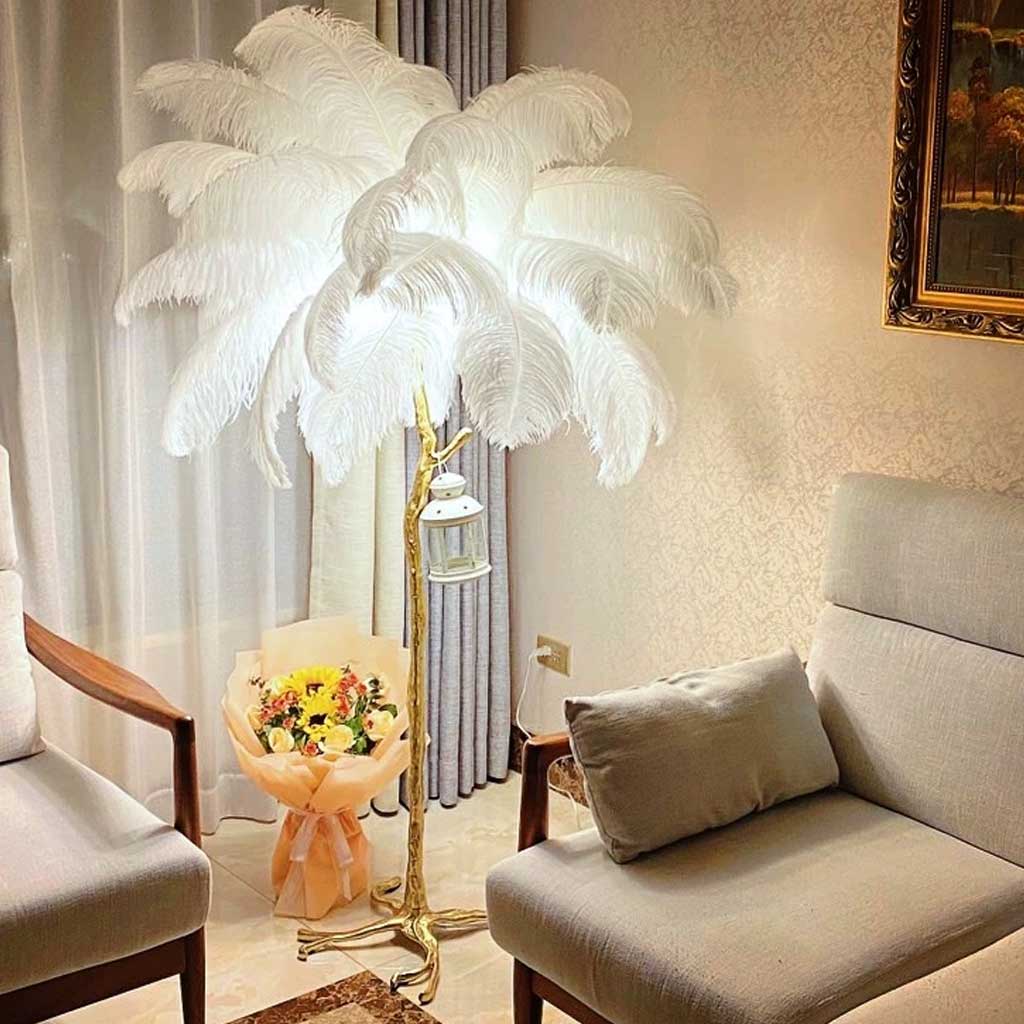 Phoinike - Ostrich Feather Floor Lamp
