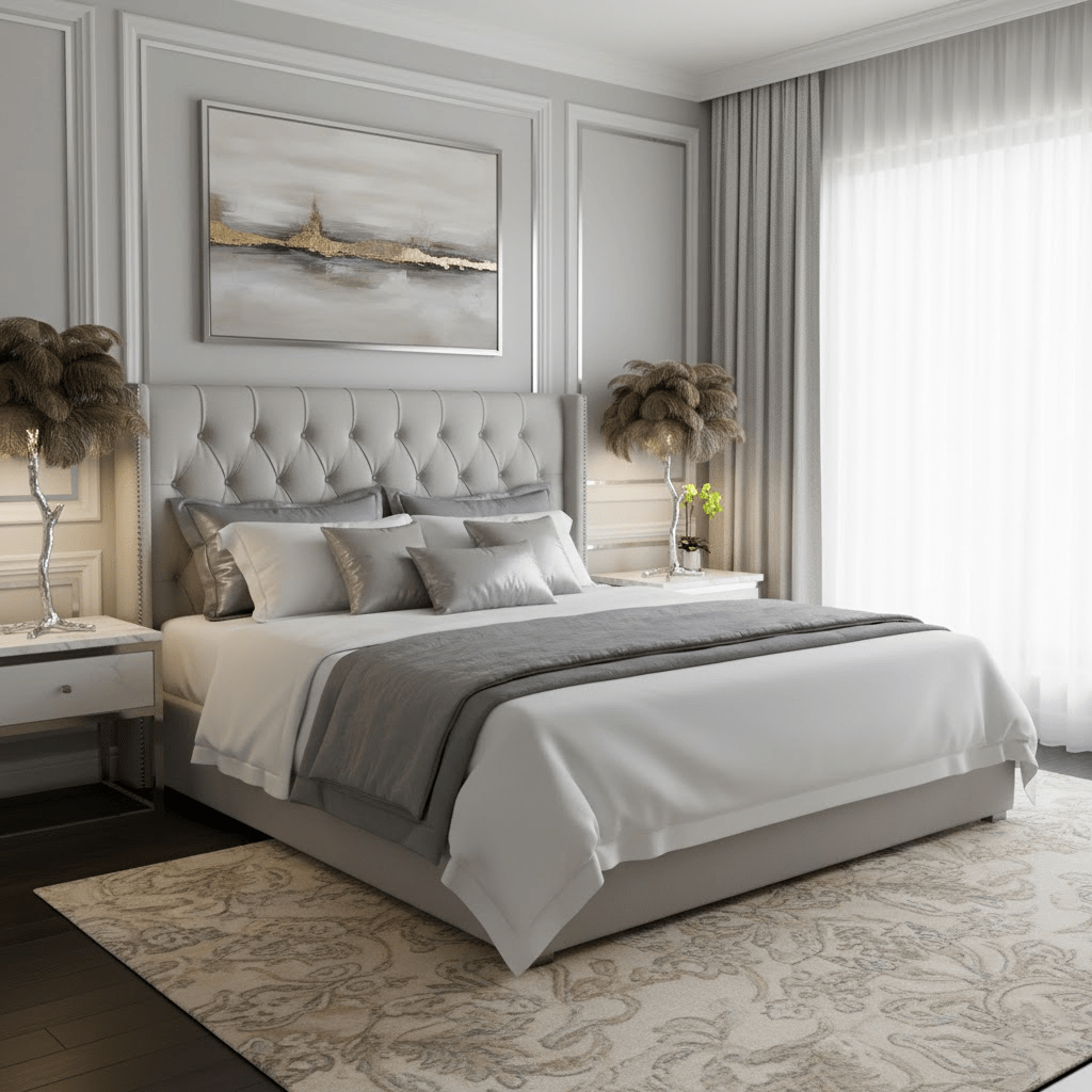 Aedon - Brass Ostrich Feather Table Lamp