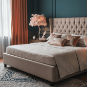 Aedon - Brass Ostrich Feather Table Lamp