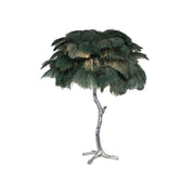 Aedon - Brass Ostrich Feather Table Lamp