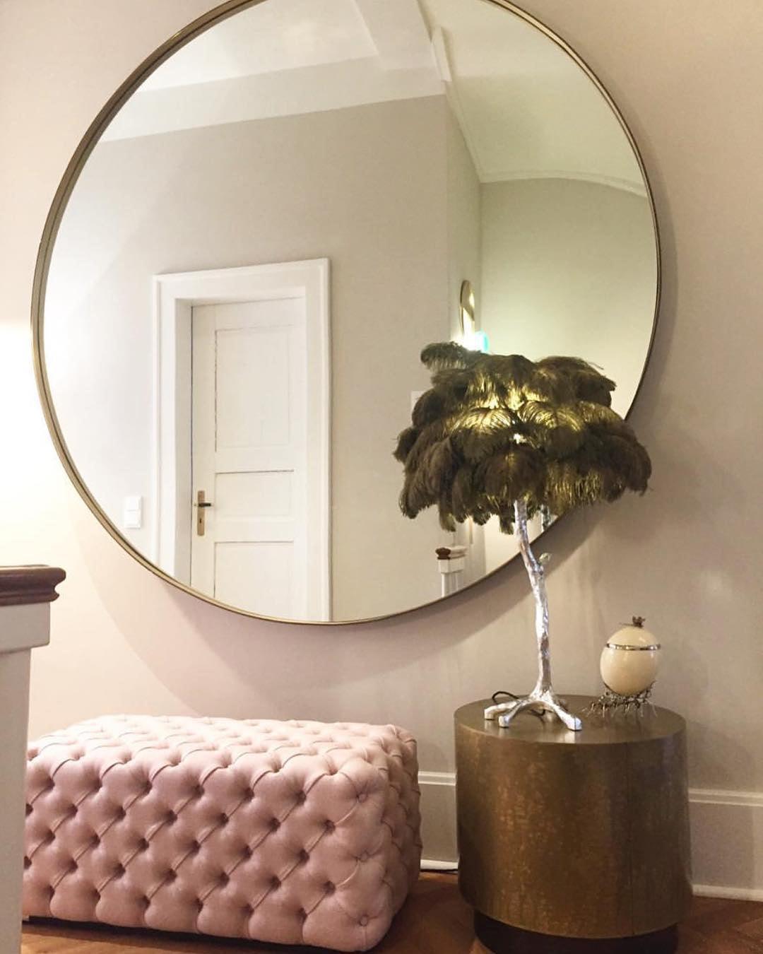 Aedon - Brass Ostrich Feather Table Lamp