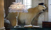 Aedon - Brass Ostrich Feather Table Lamp