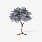 Aedon - Brass Ostrich Feather Table Lamp