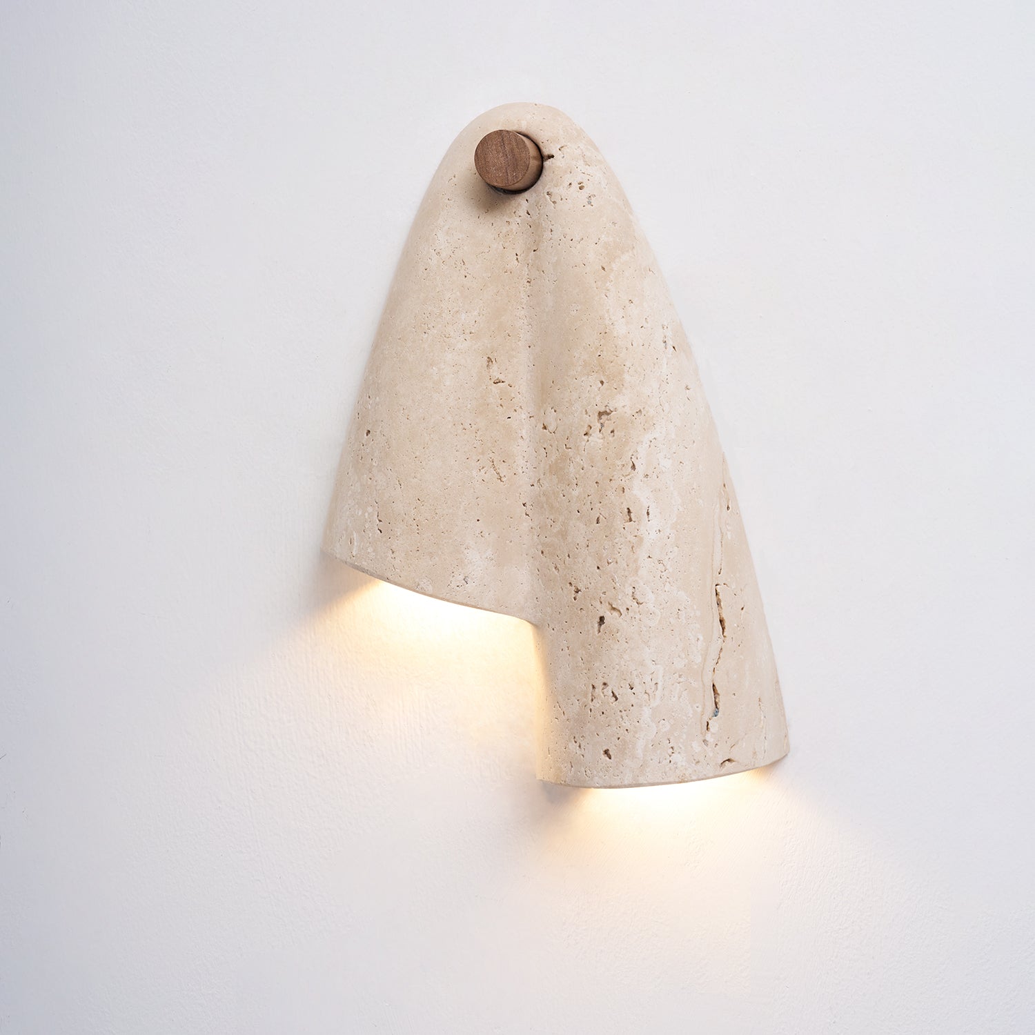 Amphitrite - Draped Travertine Wall Sconce