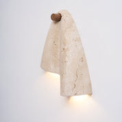 Amphitrite - Draped Travertine Wall Sconce