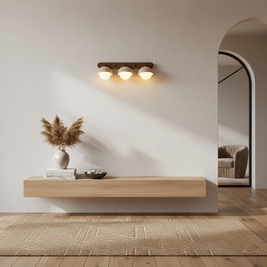 Endymion - Travertine and Glass Wall Sconce