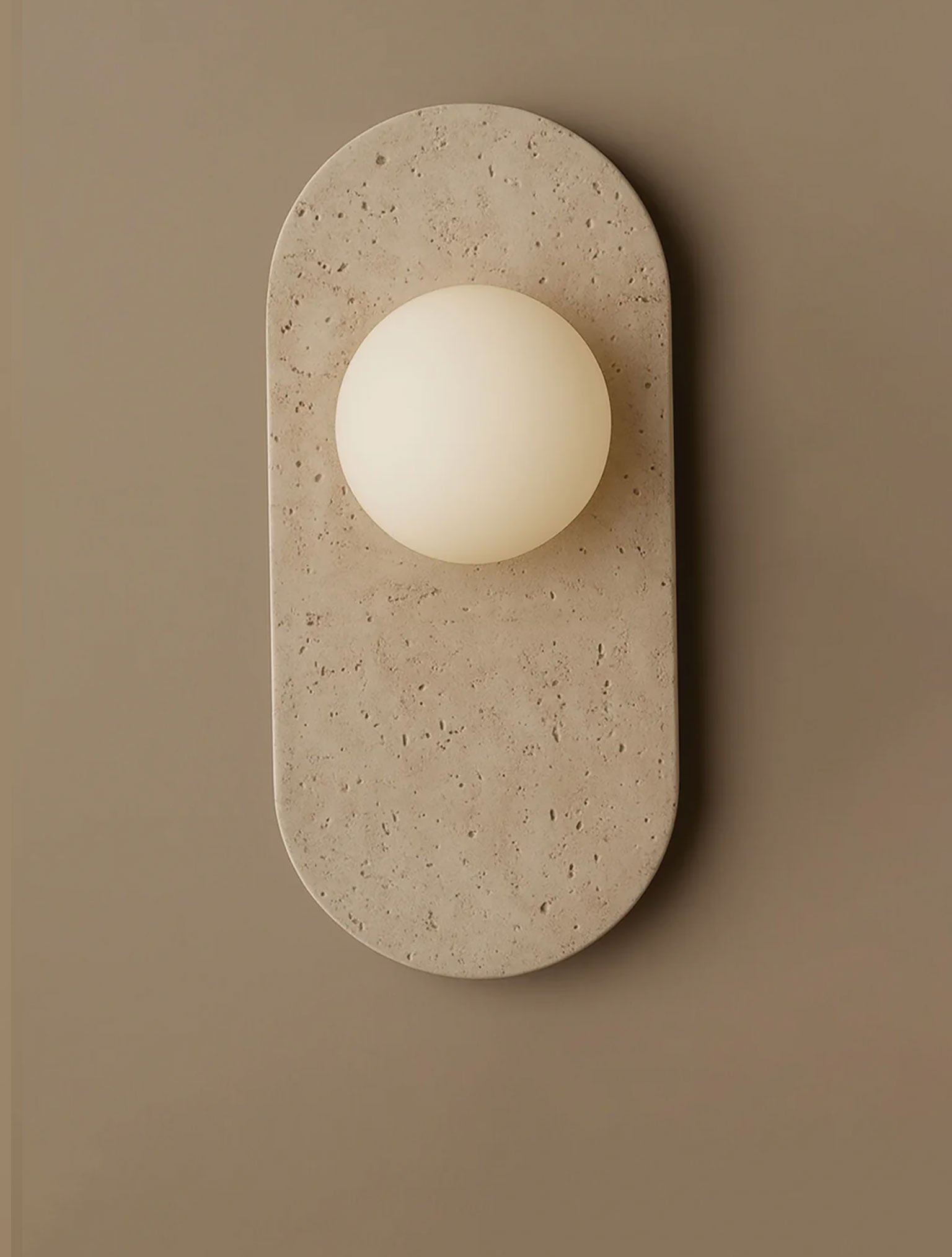 Harmonia - Marble and Travertine Wall Sconce