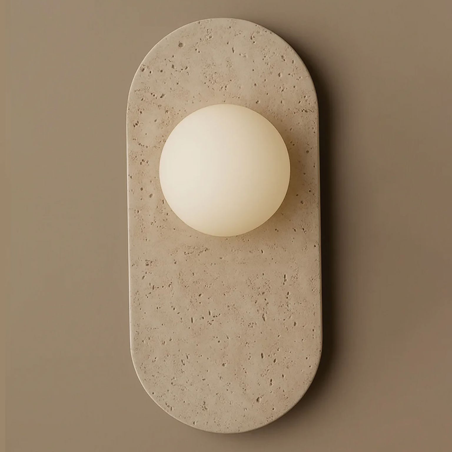 Harmonia - Marble and Travertine Wall Sconce