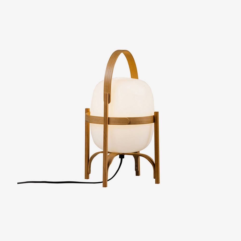 Pharos - Portable Wood and Glass Lantern Table Lamp