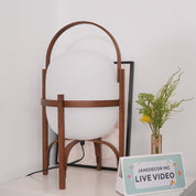 Pharos - Portable Wood and Glass Lantern Table Lamp