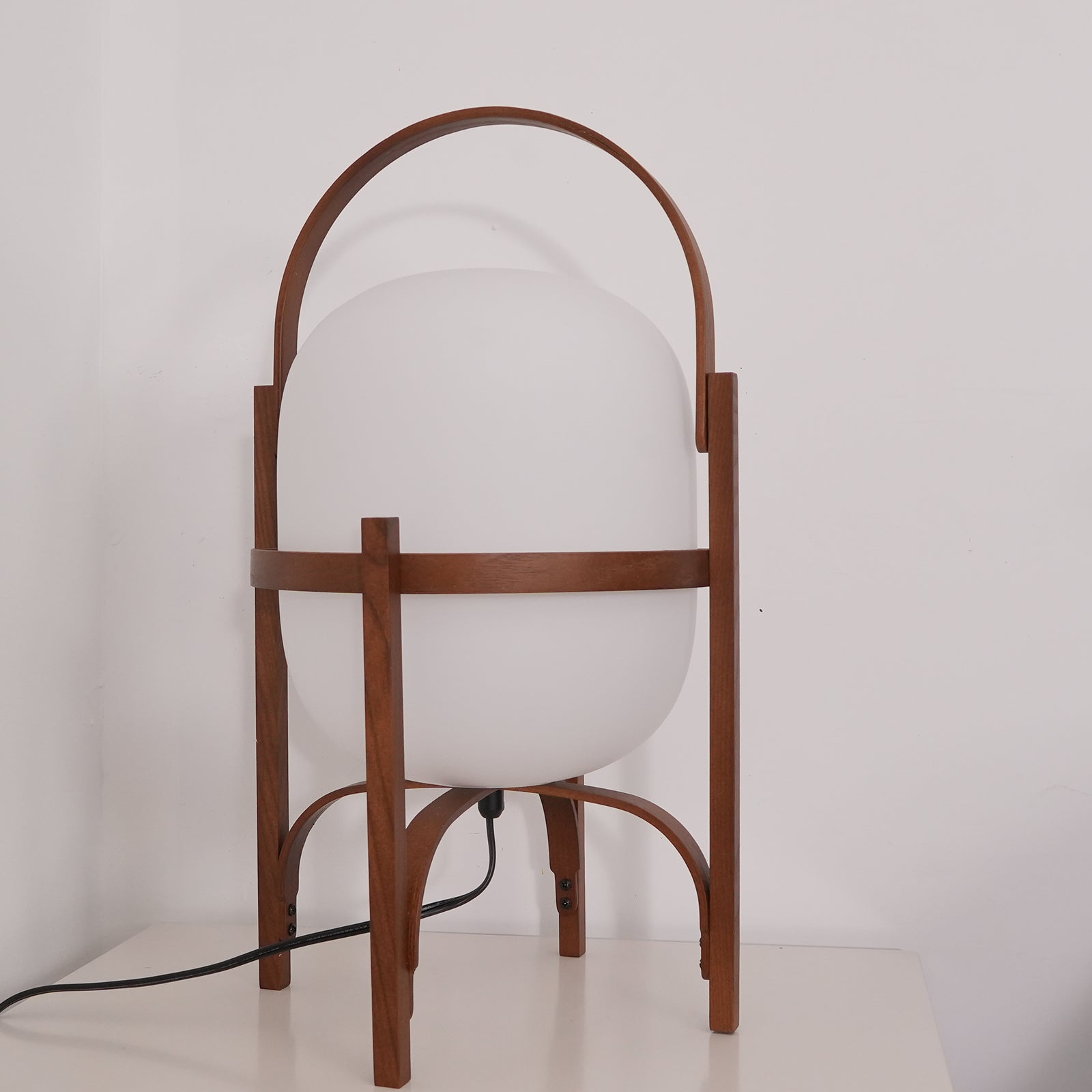 Pharos - Portable Wood and Glass Lantern Table Lamp