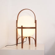 Pharos - Portable Wood and Glass Lantern Table Lamp