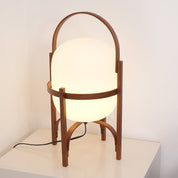 Pharos - Portable Wood and Glass Lantern Table Lamp
