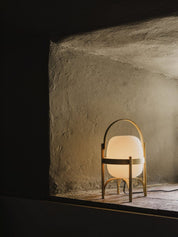 Pharos - Portable Wood and Glass Lantern Table Lamp