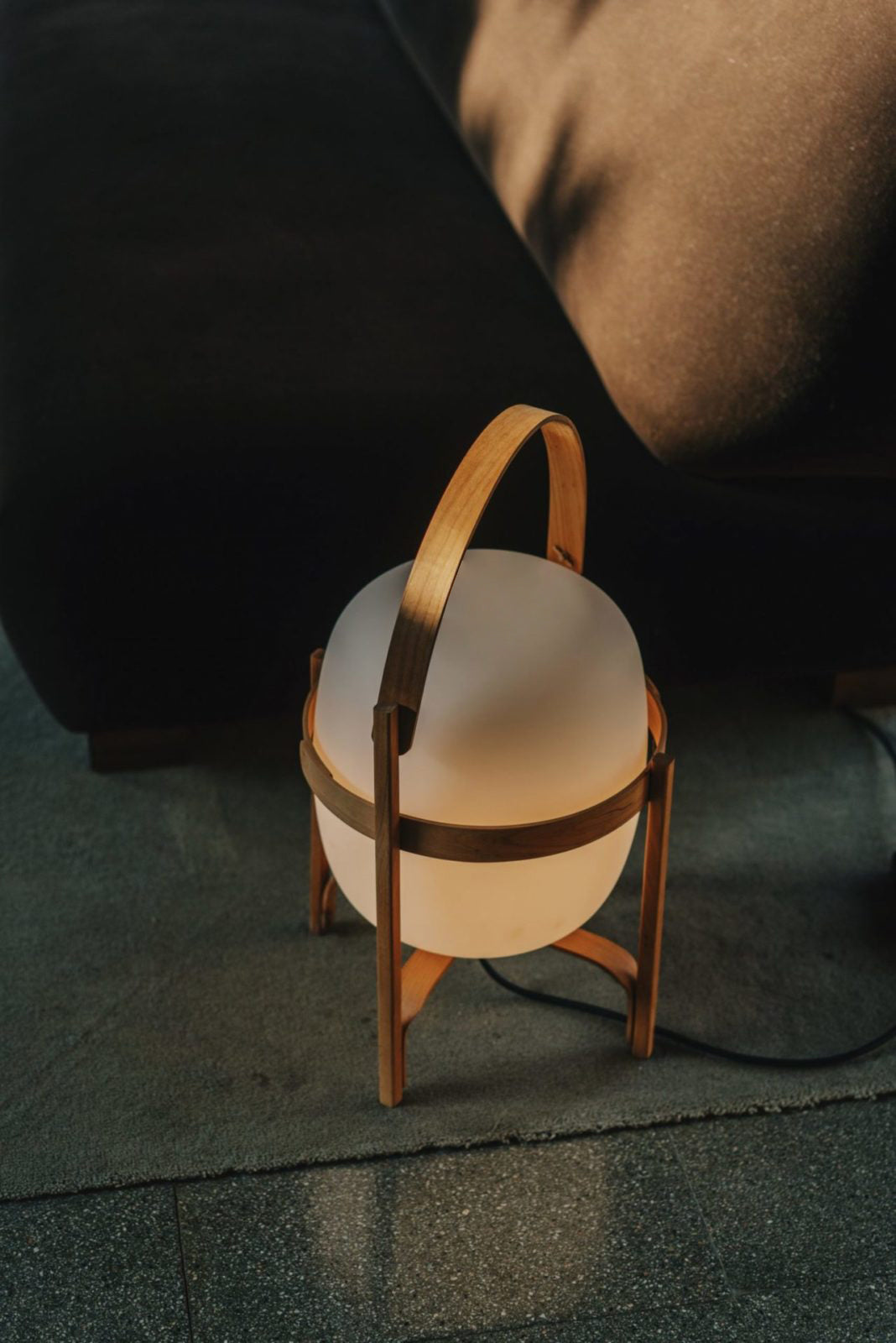 Pharos - Portable Wood and Glass Lantern Table Lamp