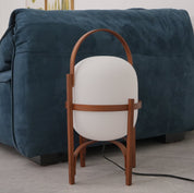 Pharos - Portable Wood and Glass Lantern Table Lamp