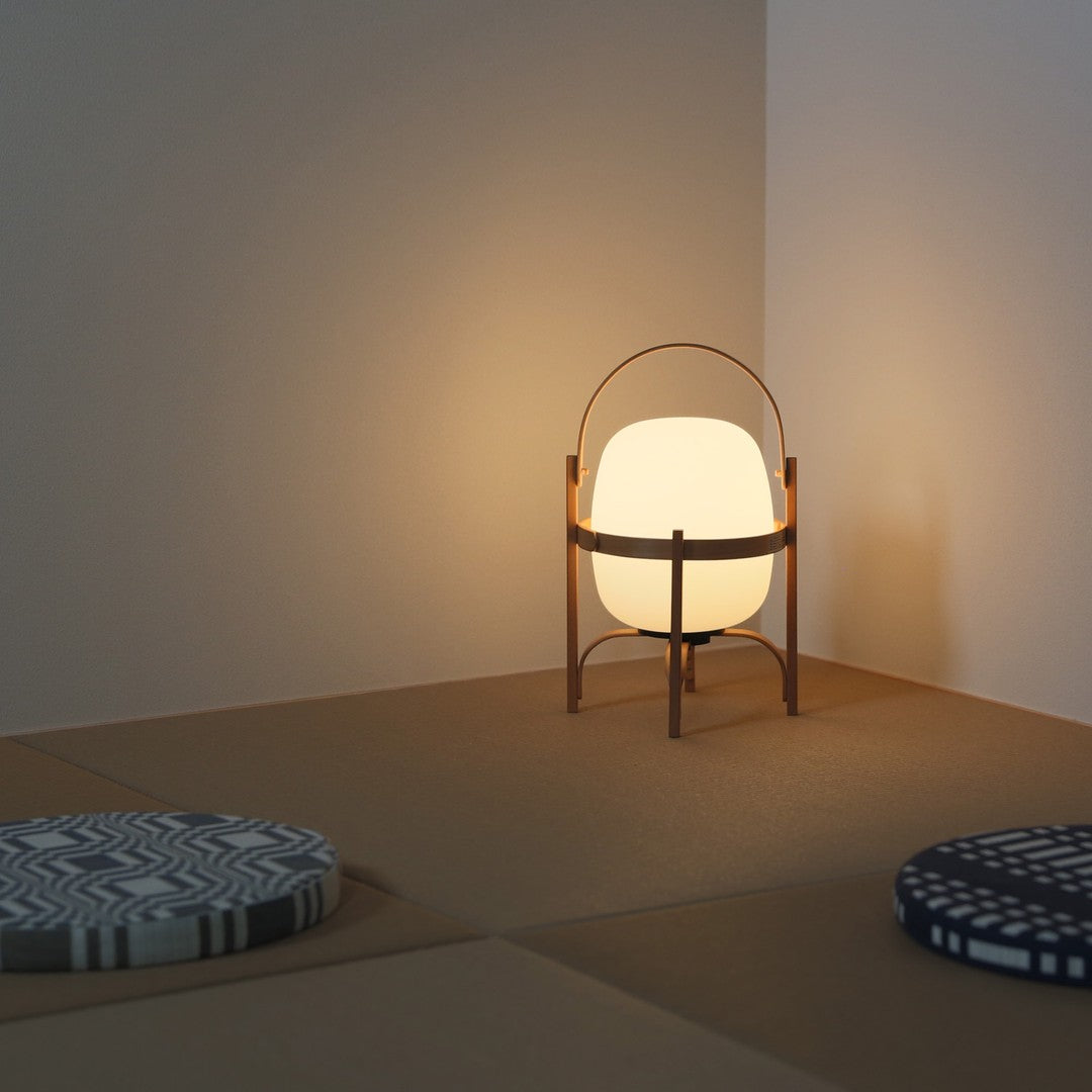 Pharos - Portable Wood and Glass Lantern Table Lamp