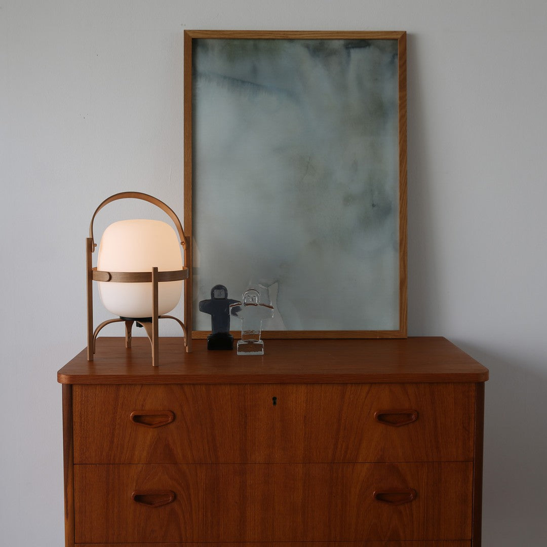 Pharos - Portable Wood and Glass Lantern Table Lamp