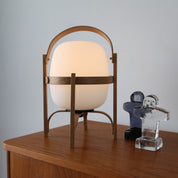 Pharos - Portable Wood and Glass Lantern Table Lamp