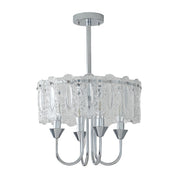Helike - Chrome and Glass Drum Chandelier