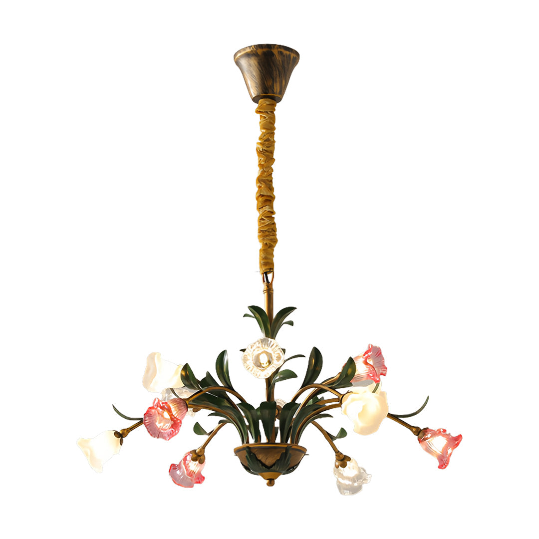 Arete - Vintage Glass Floral Chandelier