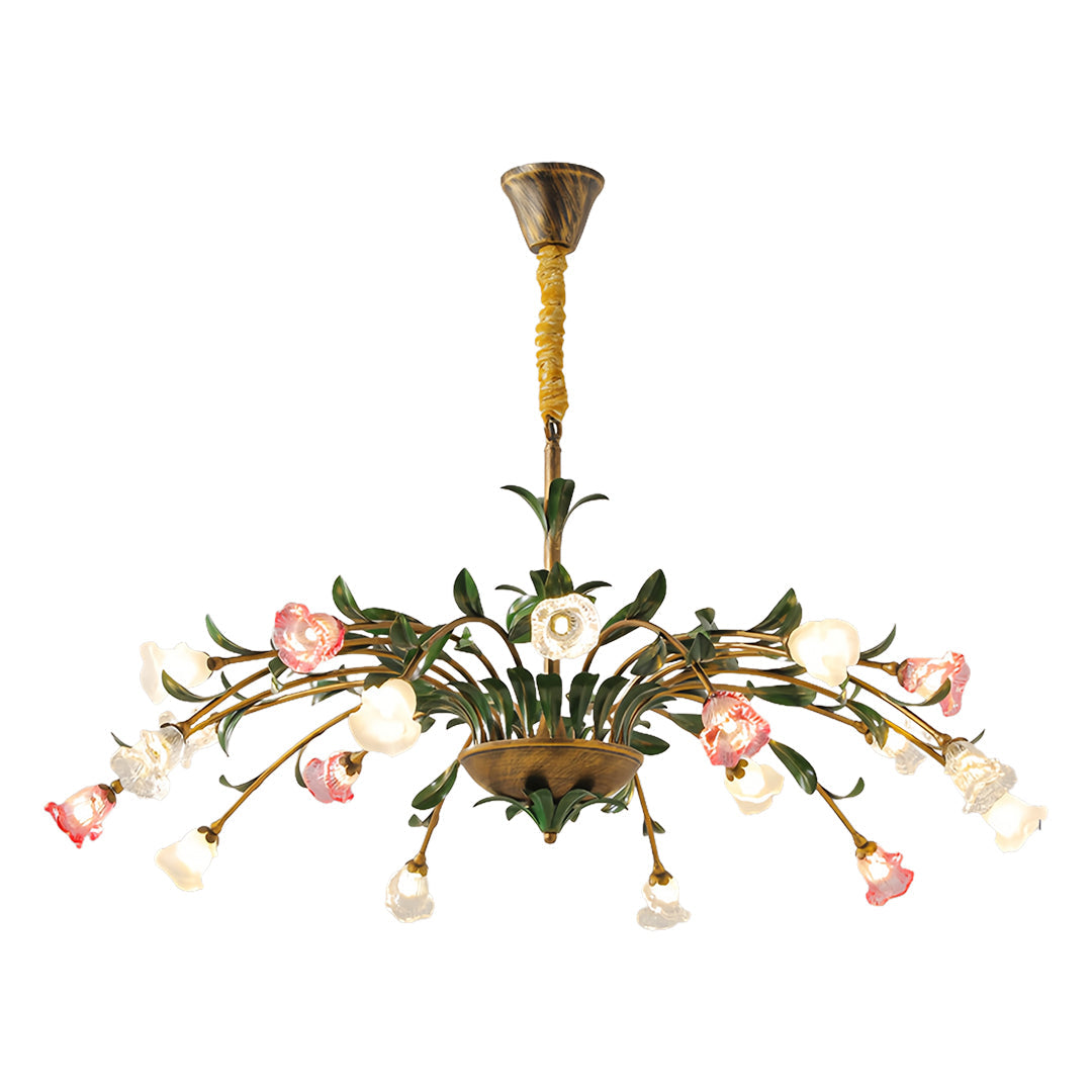 Arete - Vintage Glass Floral Chandelier