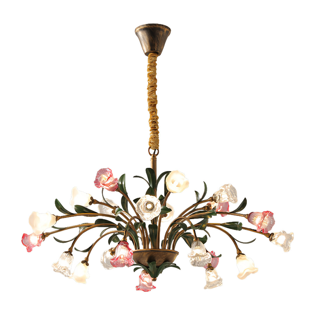 Arete - Vintage Glass Floral Chandelier
