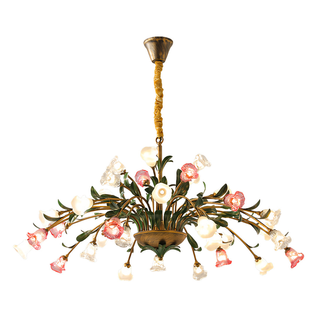 Arete - Vintage Glass Floral Chandelier