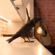 Koronis - Sculptural Resin Raven Table Lamp