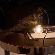 Koronis - Sculptural Resin Raven Table Lamp