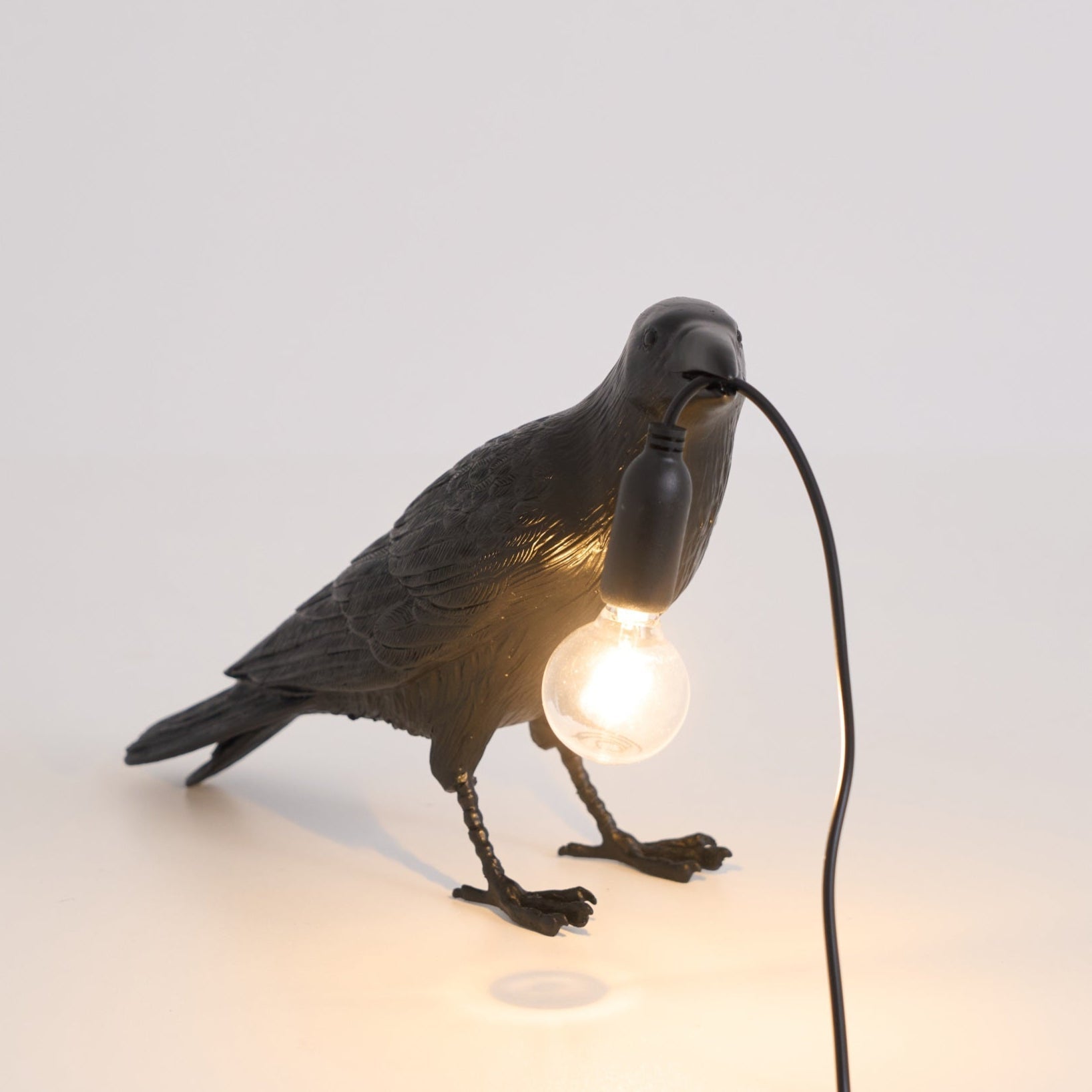 Koronis - Sculptural Resin Raven Table Lamp