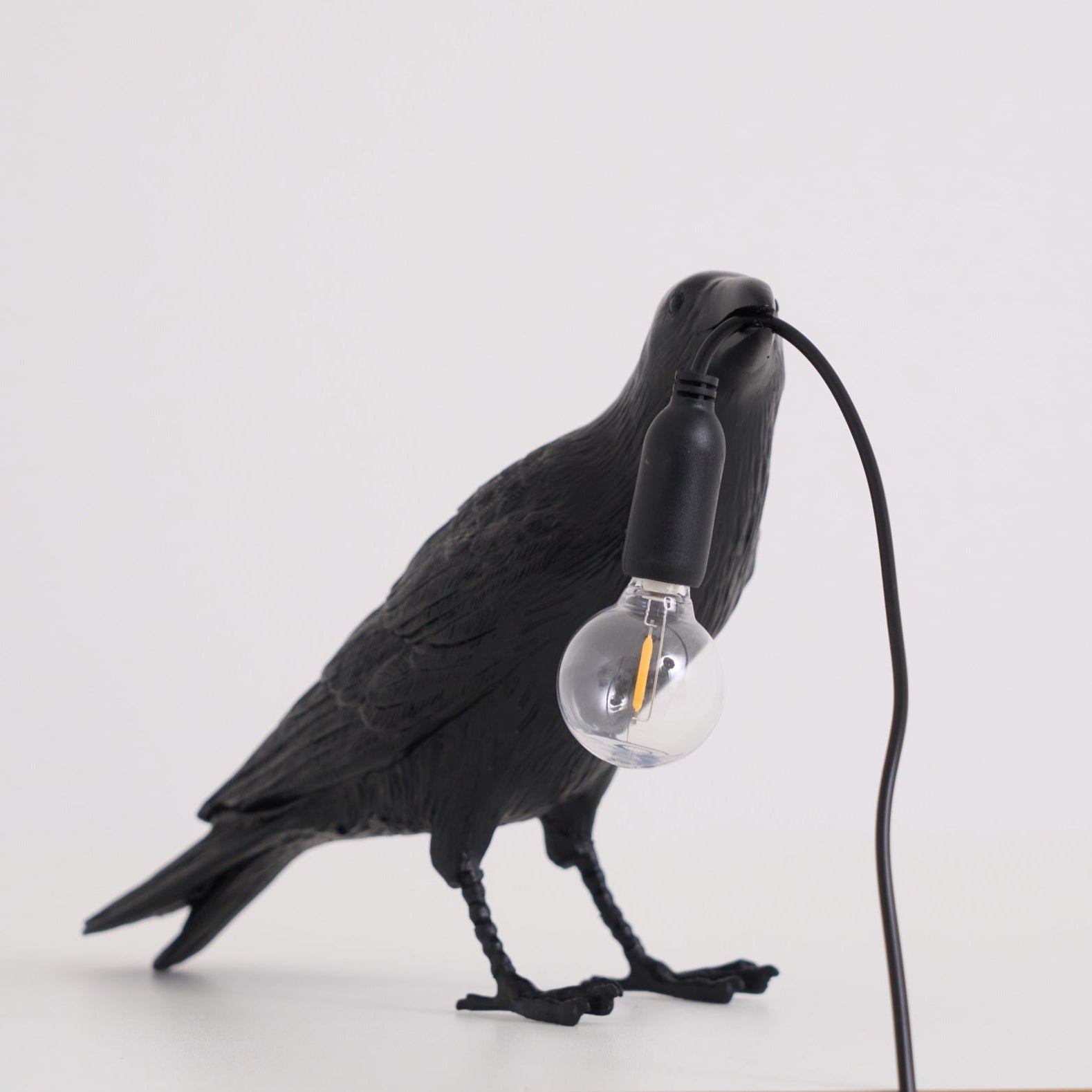 Koronis - Sculptural Resin Raven Table Lamp