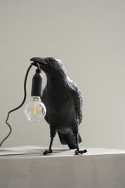 Koronis - Sculptural Resin Raven Table Lamp