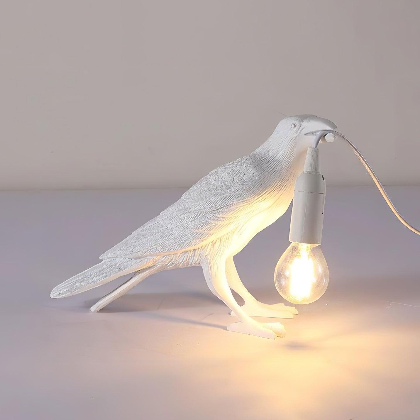 Koronis - Sculptural Resin Raven Table Lamp