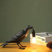 Koronis - Sculptural Resin Raven Table Lamp