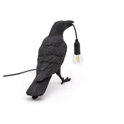 Koronis - Sculptural Resin Raven Table Lamp