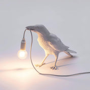 Koronis - Sculptural Resin Raven Table Lamp