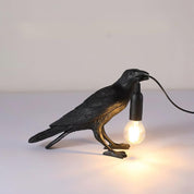 Koronis - Sculptural Resin Raven Table Lamp