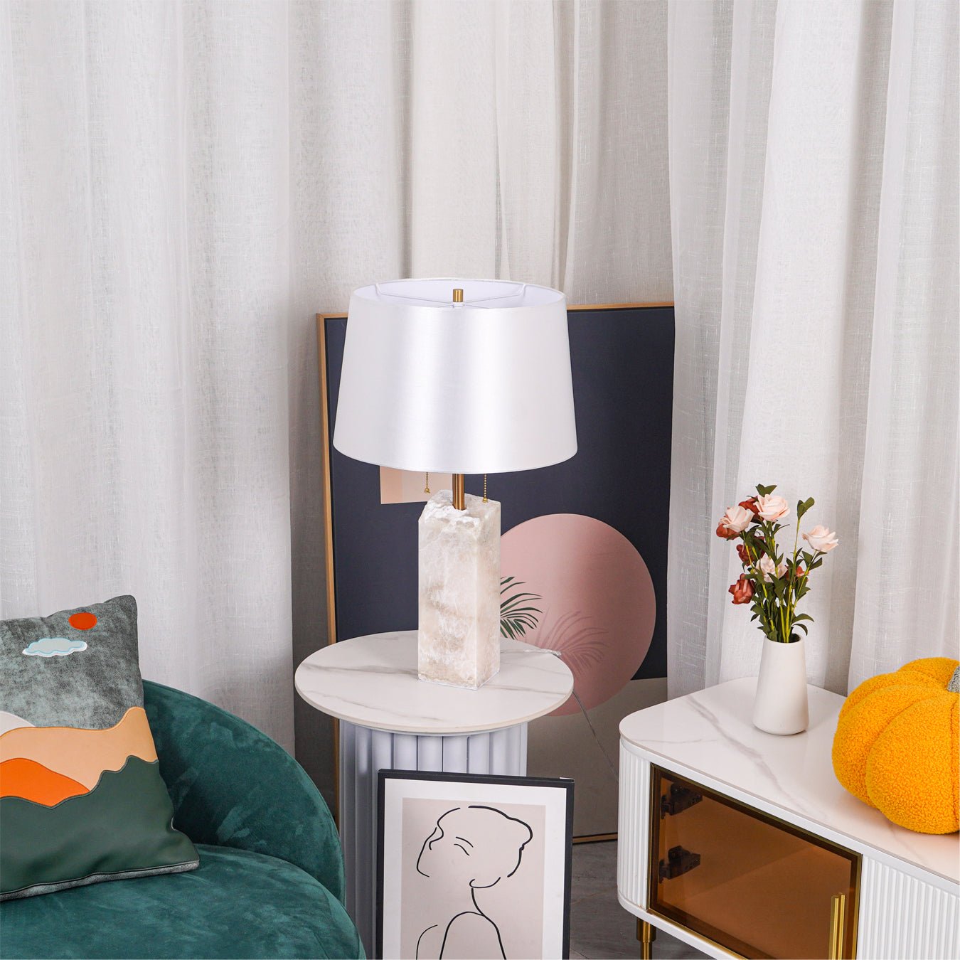 Hestia - Natural Alabaster Table Lamp