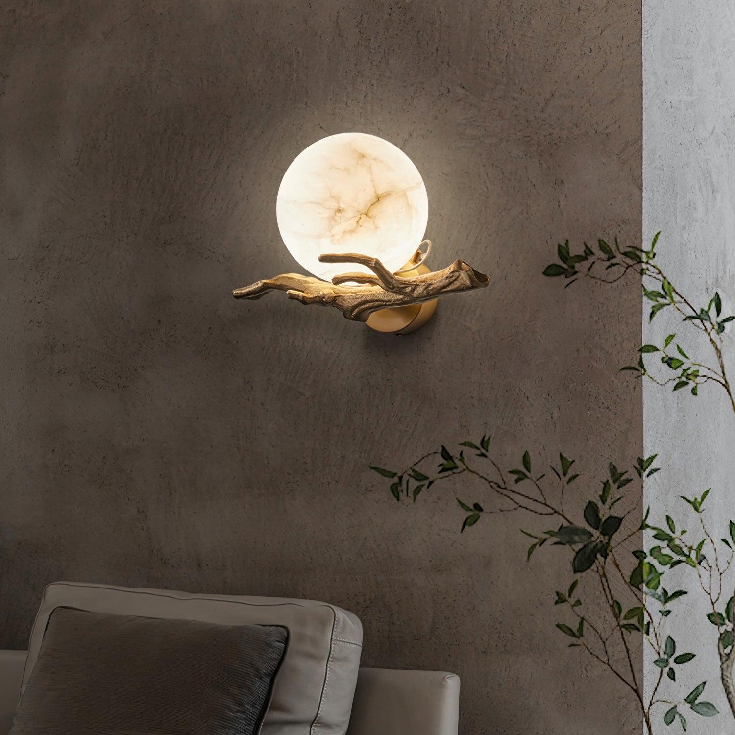 Thetis - Brass and Marble Wall Sconce
