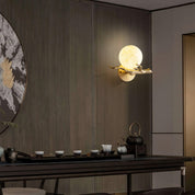 Thetis - Brass and Marble Wall Sconce