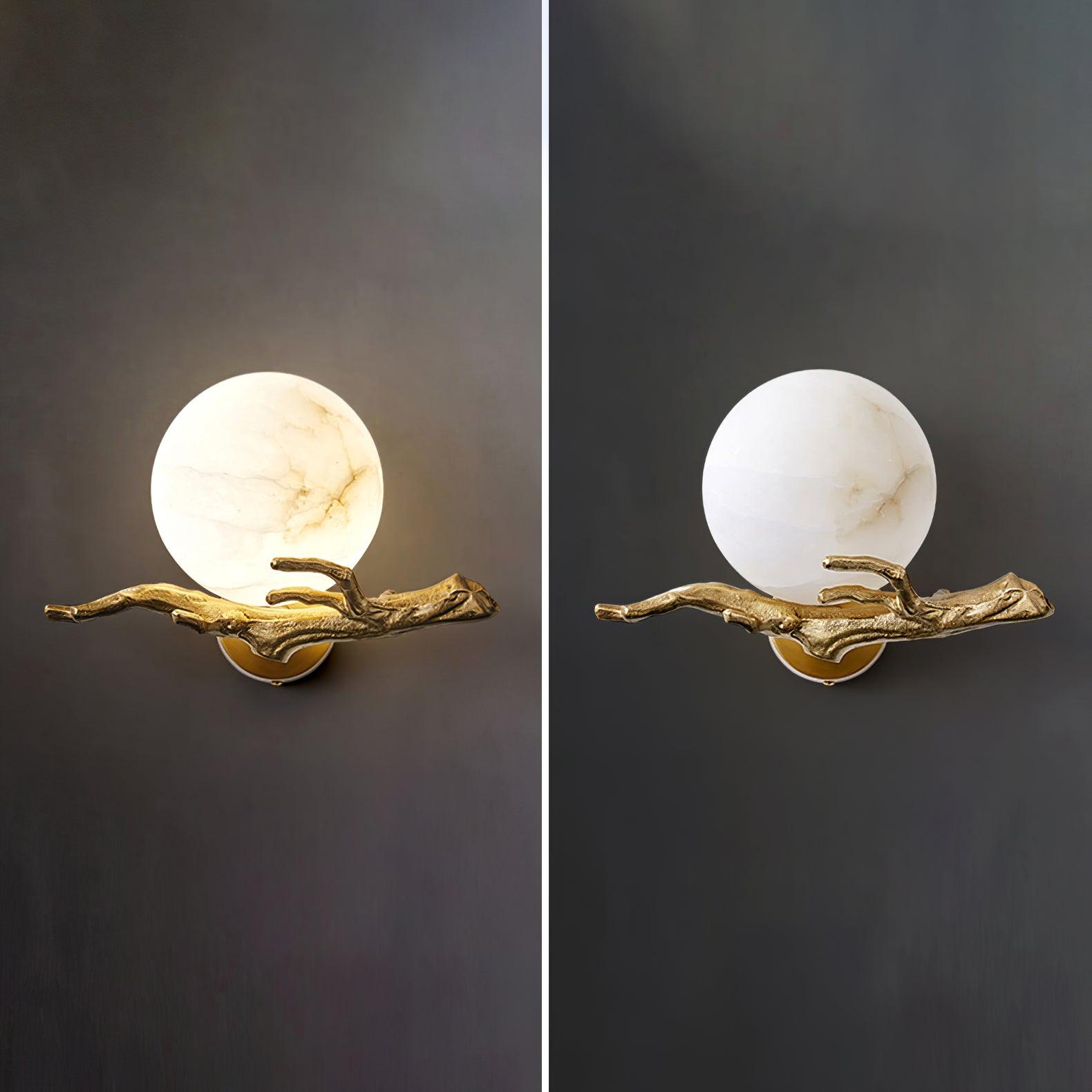 Thetis - Brass and Marble Wall Sconce