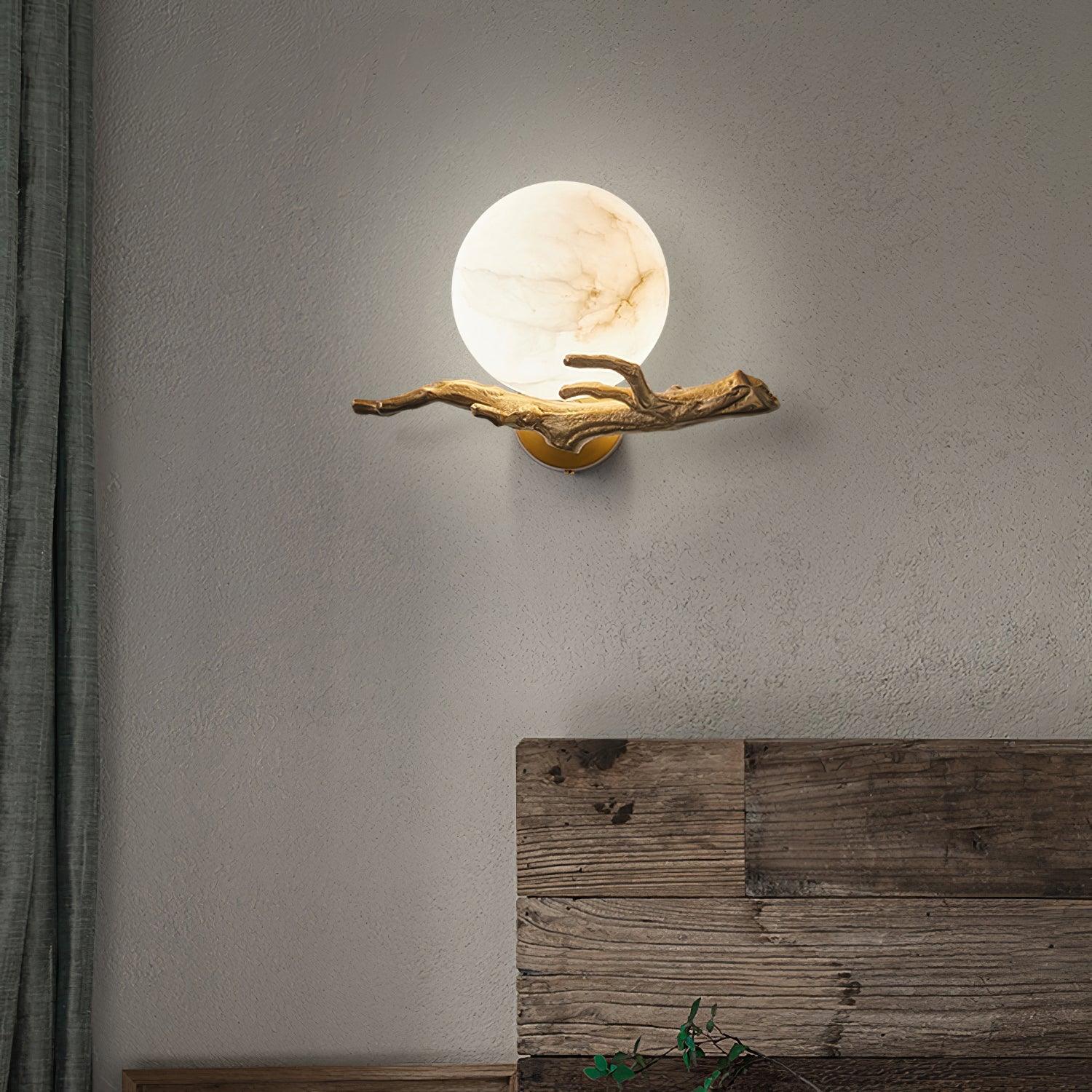 Thetis - Brass and Marble Wall Sconce