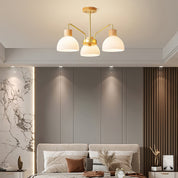 Delbert Fluted Glass Wood Chandelier – detail 4
