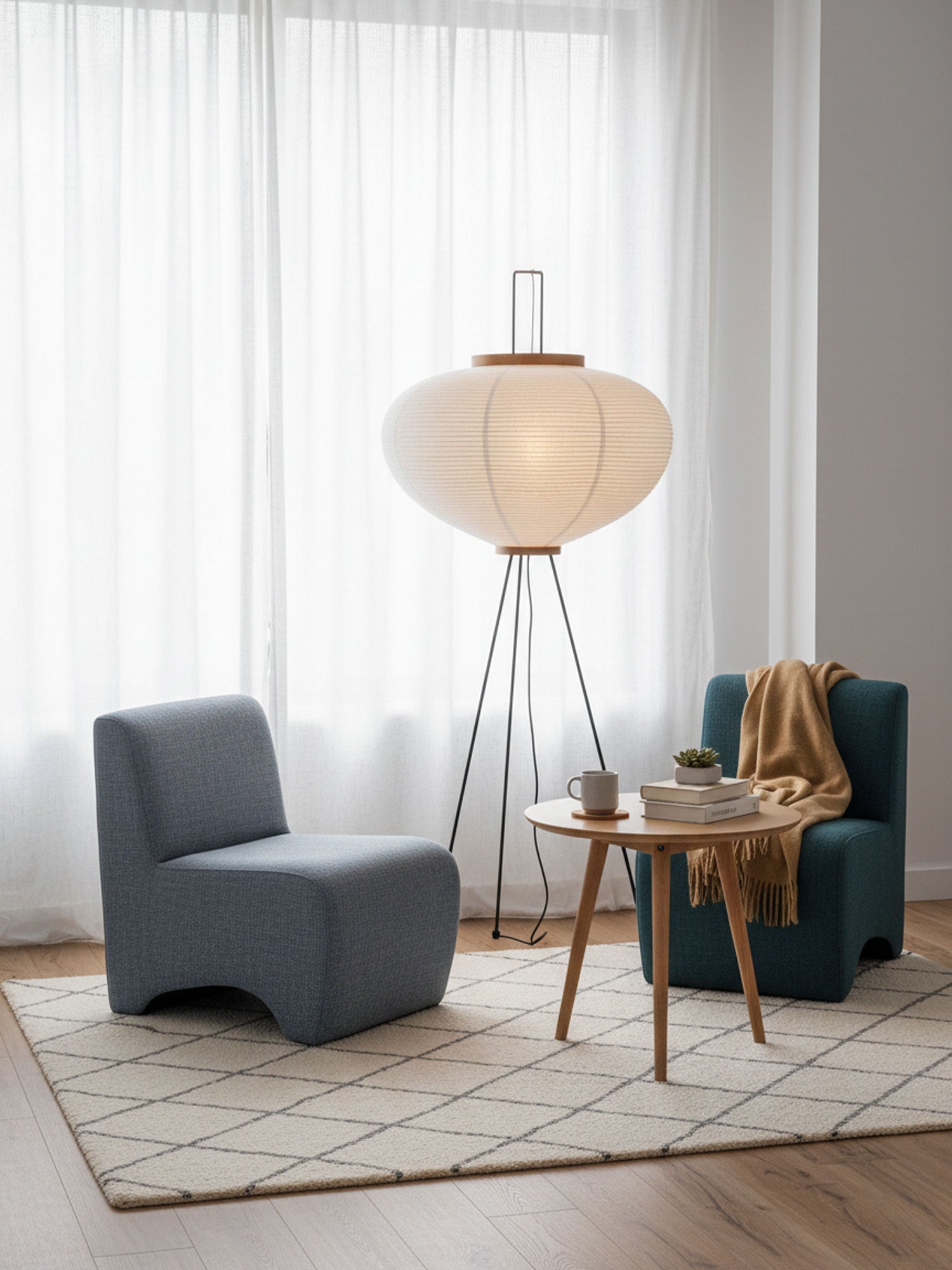 Phoibe - Washi Paper Lantern Floor Lamp