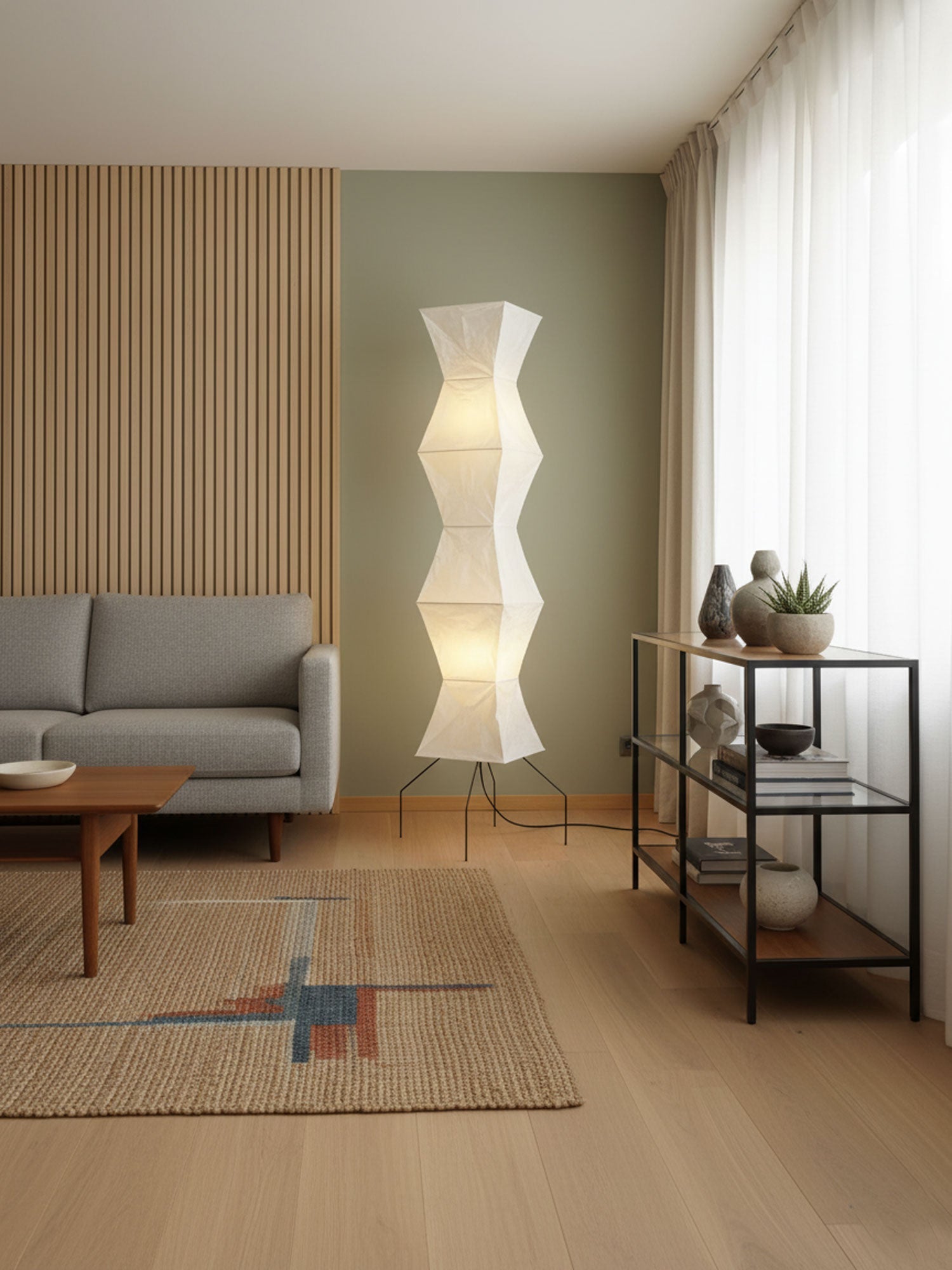 Phoibe - Washi Paper Lantern Floor Lamp