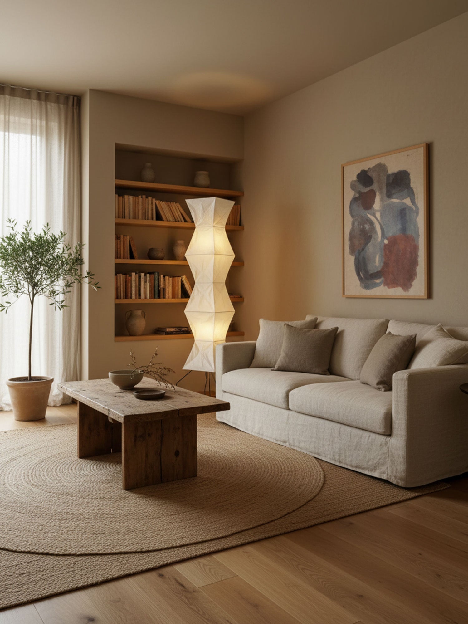 Phoibe - Washi Paper Lantern Floor Lamp