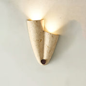Amphitrite - Draped Travertine Wall Sconce